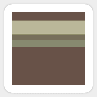 An occassional harmonization of Purplish Brown, Grey Brown, Brown Grey, Putty and Artichoke stripes. Sticker